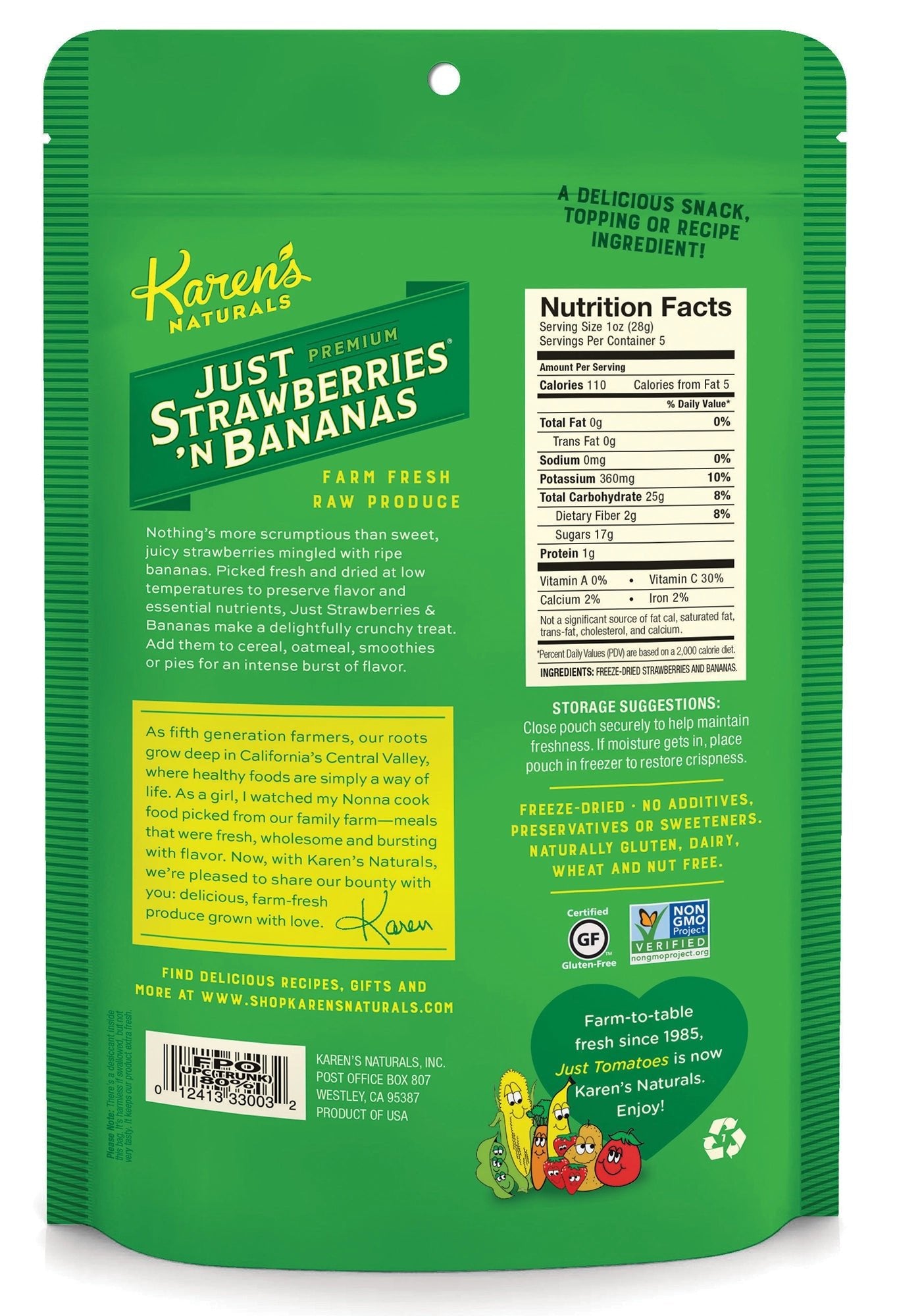 Just Strawberries 'n Bananas - Karen's Naturals