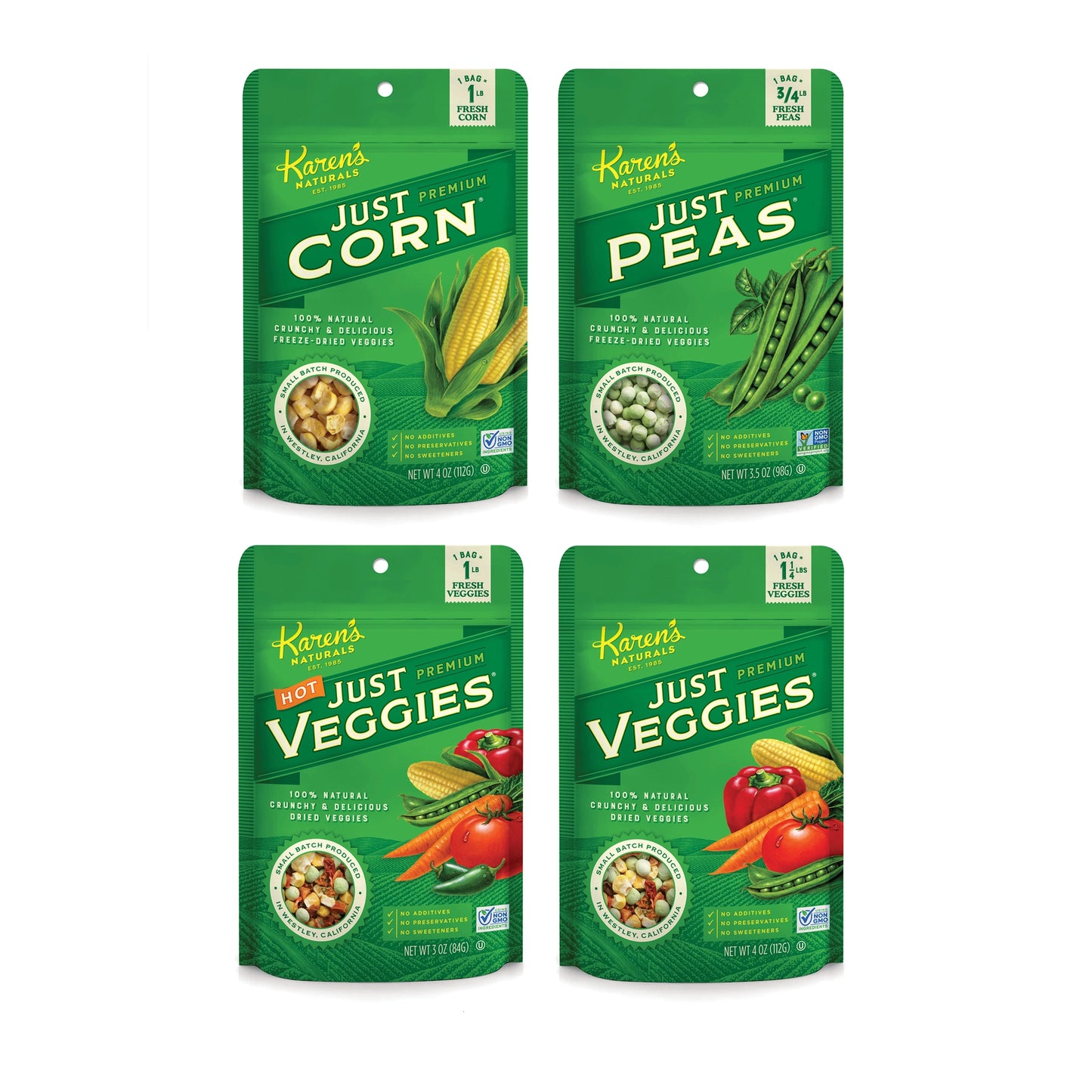 Just Variety Pack Veggies Conventional - 6ct