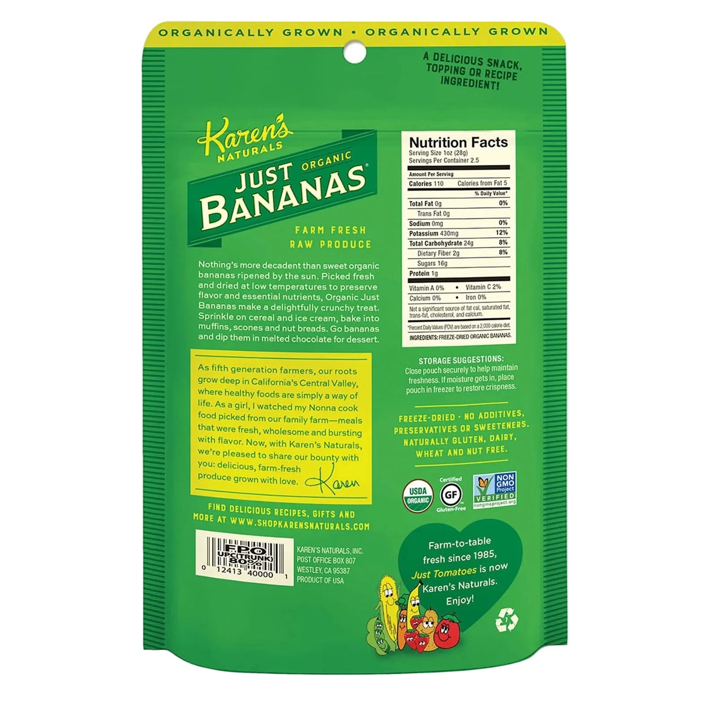 Organic Just Bananas