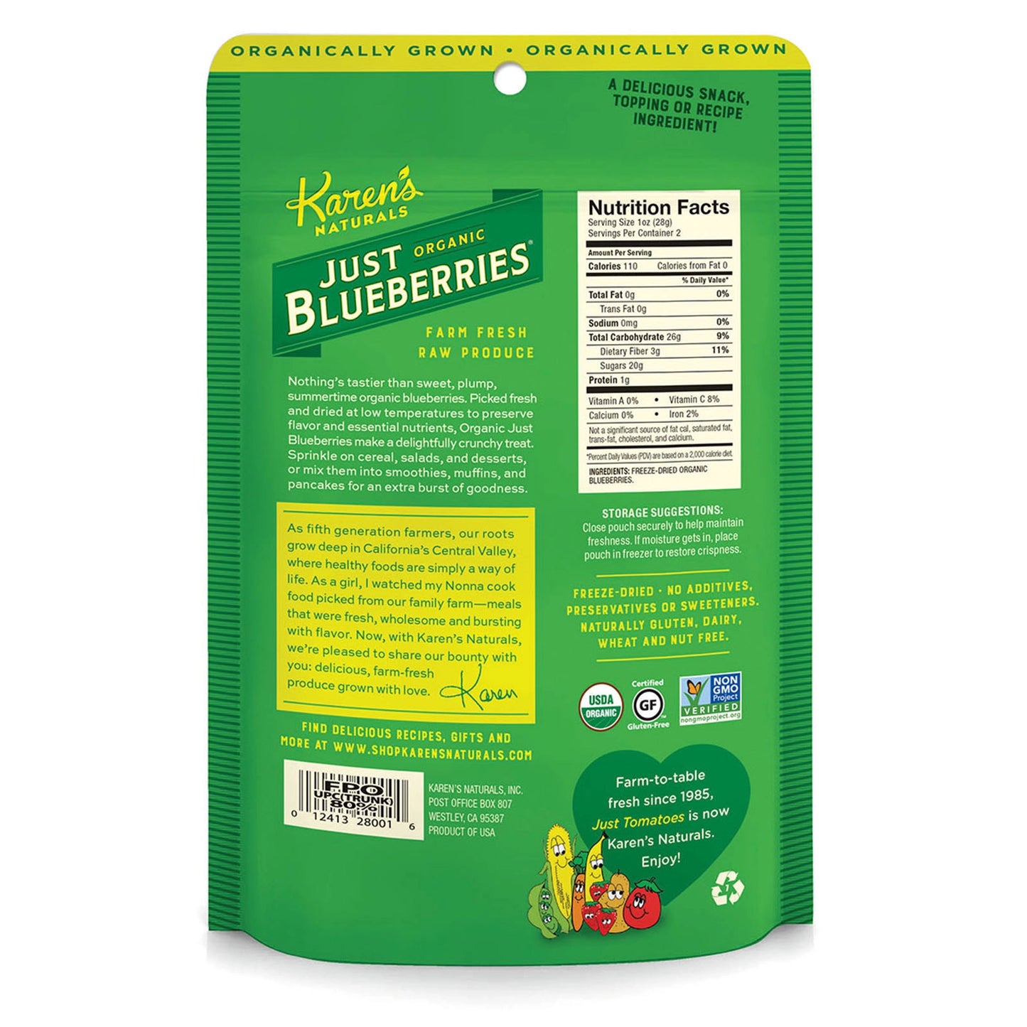 Organic Just Blueberries