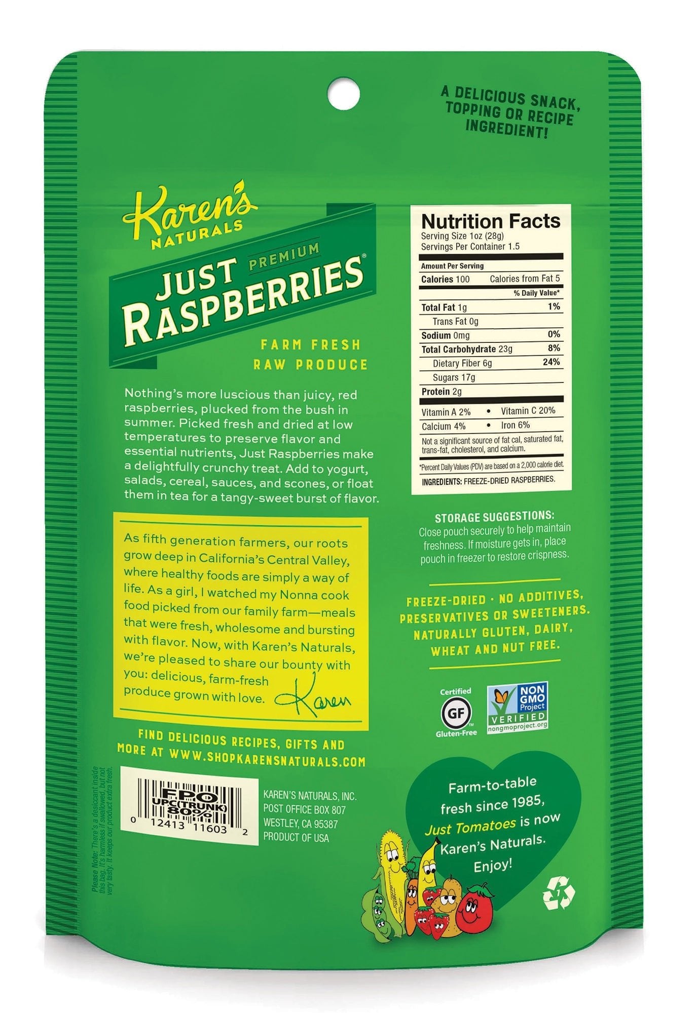 Just Raspberries - Karen's Naturals