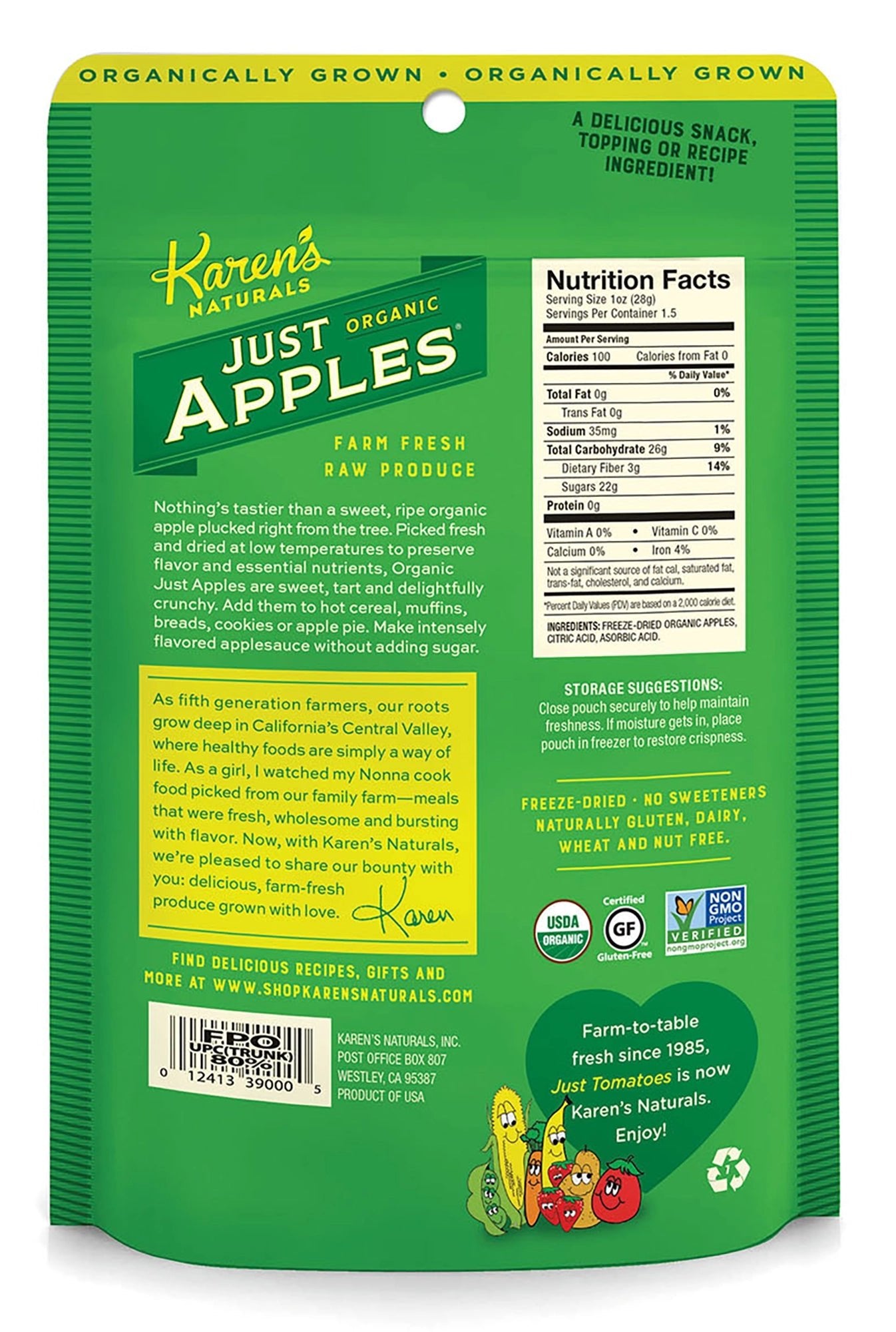 Organic Just Apples - Karen's Naturals