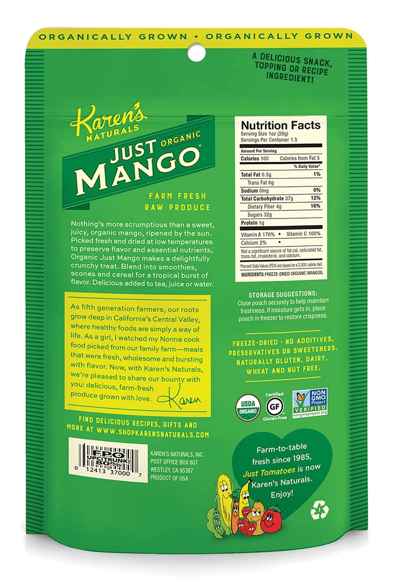 Organic Just Mango - Karen's Naturals